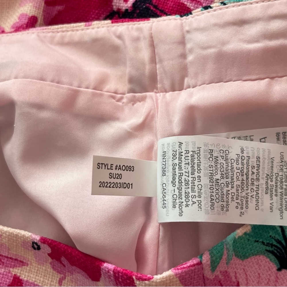 NWT J. Crew Floral Pink and Green Women's Pencil Skirt Resort Summer Beach 12/14 - Picture 7 of 8